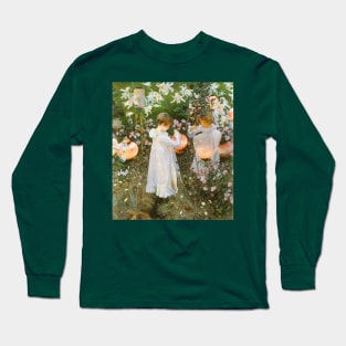 Carnation, Lily, Lily, Rose by John Singer Sargent Long Sleeve T-Shirt